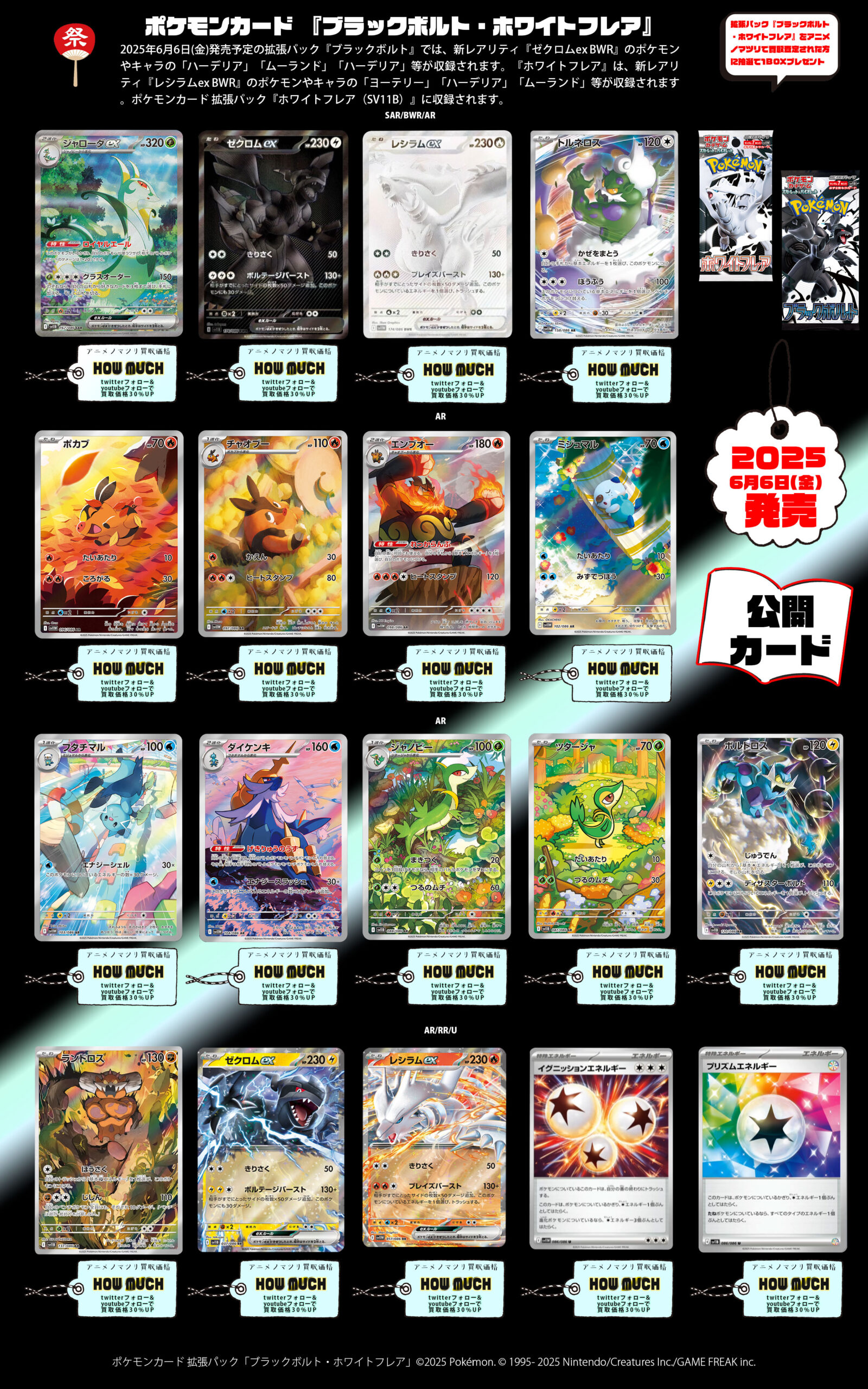 拡張パック ブラックボルト・ホワイトフレア ポケモンカード©2025 Pokémon. © 1995- 2025 Nintendo/Creatures Inc./GAME FREAK inc.