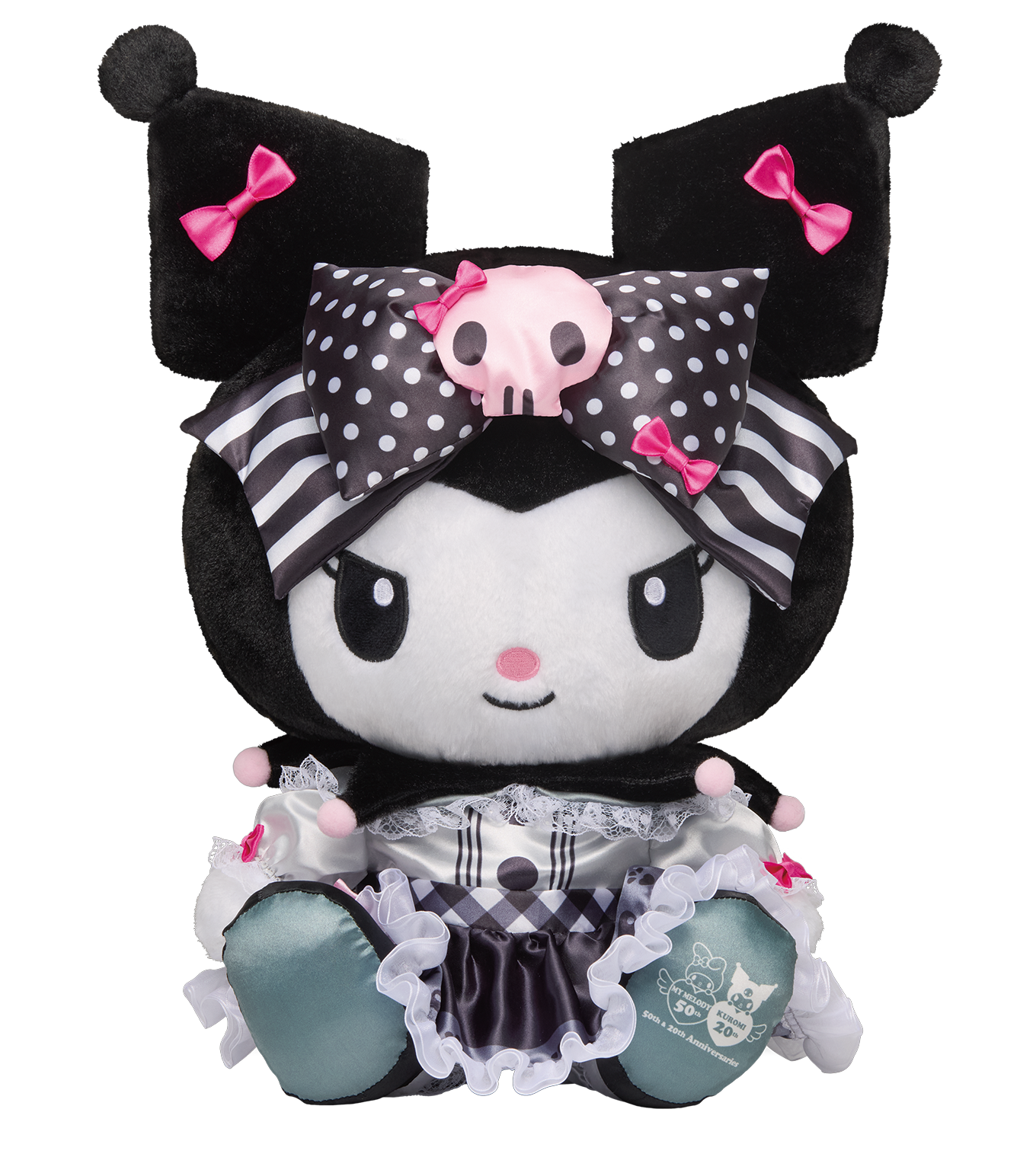 LAST賞BIG! クロミ-アニバーサリーぬいぐるみ Happyくじ『My Melody & Kuromi 50th&20th Anniversaries』 © Sunny Side Up Inc. All Rights Reserved.
