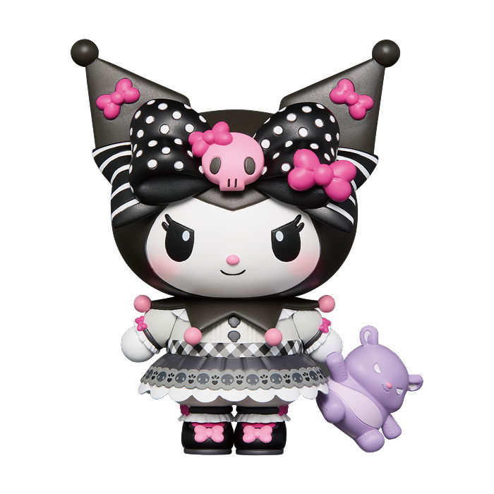 A賞 クロミとぬいぐるみ フィギュア Happyくじ『My Melody & Kuromi 50th&20th Anniversaries』 © Sunny Side Up Inc. All Rights Reserved.