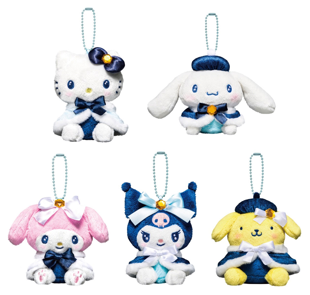 B賞 ぬいぐるみチャーム Happyくじ『Sanrio characters Holiday Collection』